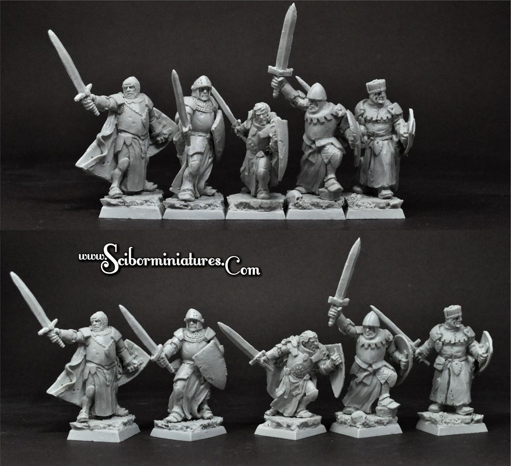28mm/30mm Knights 5 Miniatures Set 3 (5)