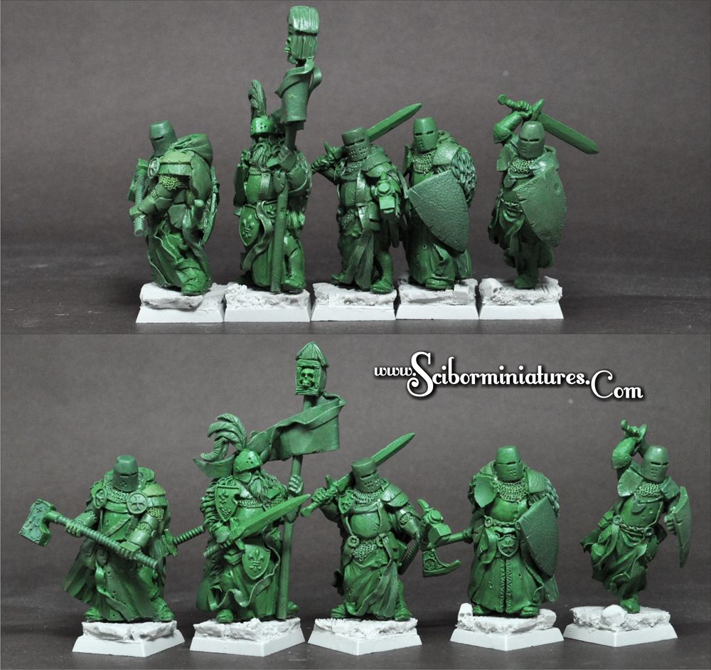 28mm/30mm Crusaders 5 Miniatures Set