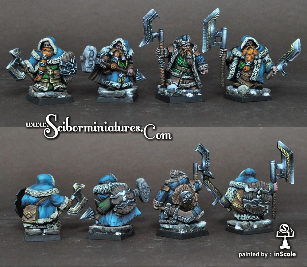 Ice Stronghold Dwarves 4 Miniatures Set 3 (4)