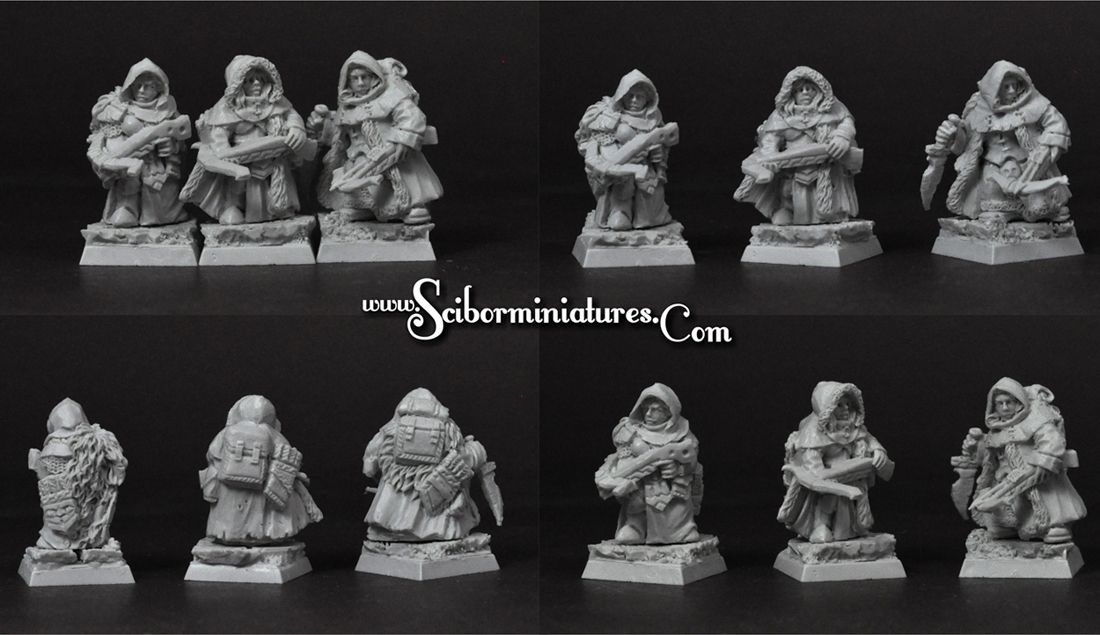 Dwarven Female Crossbowmen 3 Miniatures Set (3)