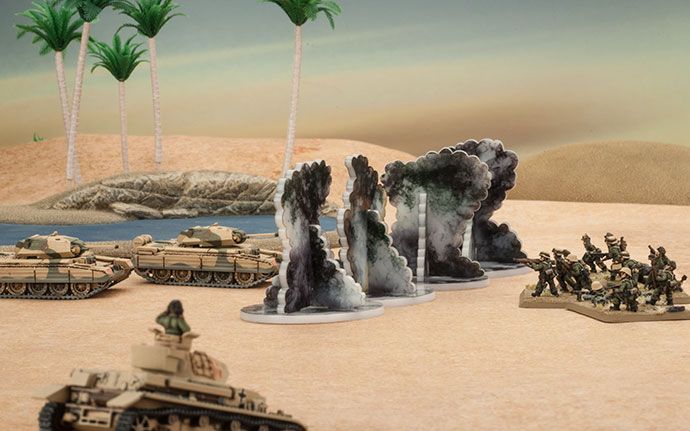 Smoke Bombardment Markers (x4 Markers)