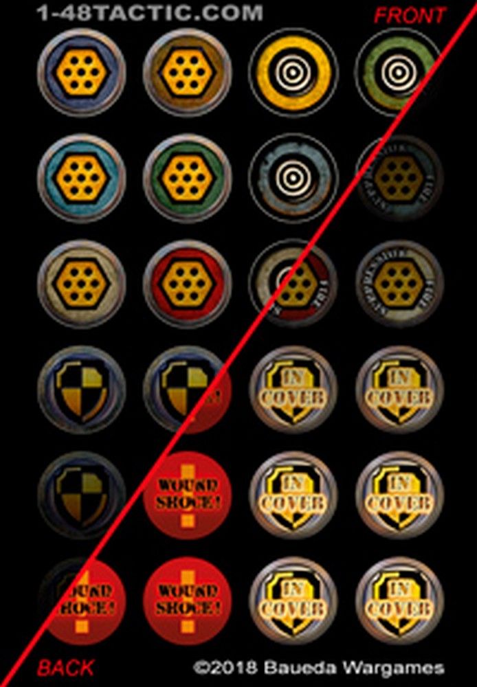 24 Grenade Markers Punchboard