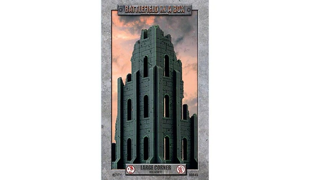 Gothic Battlefields: Large Corner Ruin - Malachite (x1)