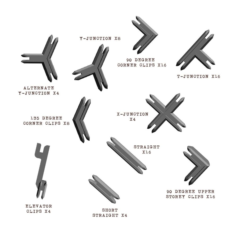 Plastic Terrain Clips - Grey (2023)