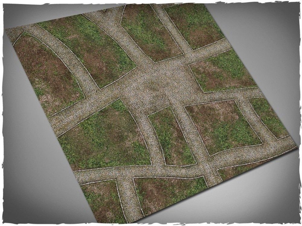 4ft x 4ft, Cobblestone Streets Theme Pvc Games Mat