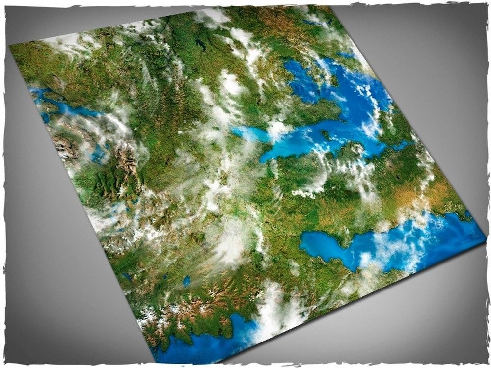 4ft x 4ft, Orbital Earth Theme PVC Game Mat