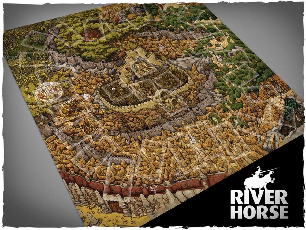 56cm x 56cm, Labyrinth Board Game (Card Areas) Theme Mousepad Games Mat
