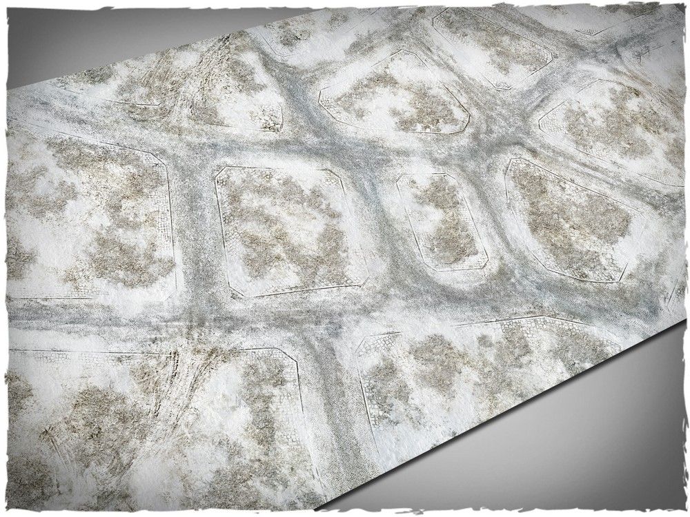 44in x 90in, Winter Town Theme Mousepad Games Mat