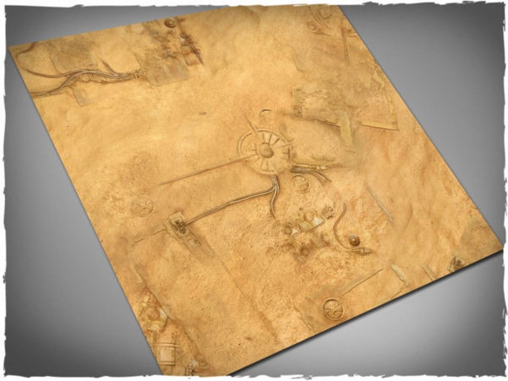 3ft x 3ft, Desert City Theme Mousepad Games Mat