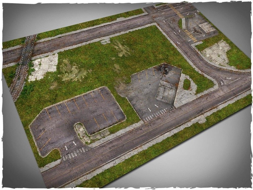 4ft x 6ft, Walking Dead Town Theme Cloth Game Mat
