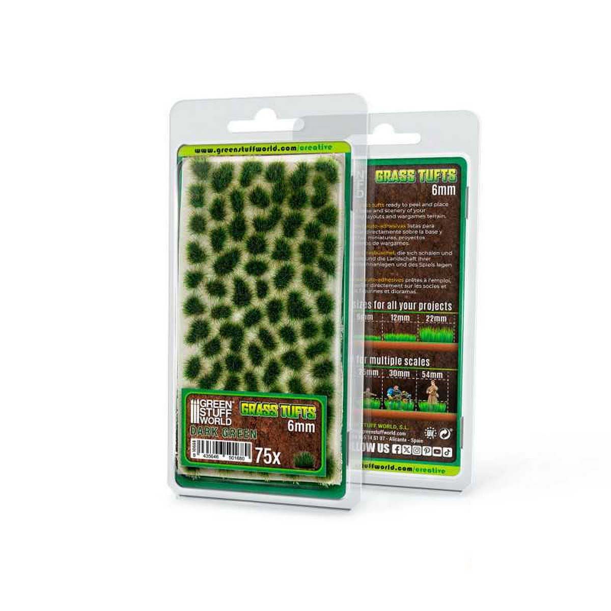 Static Grass Tufts 6mm - Dark Green