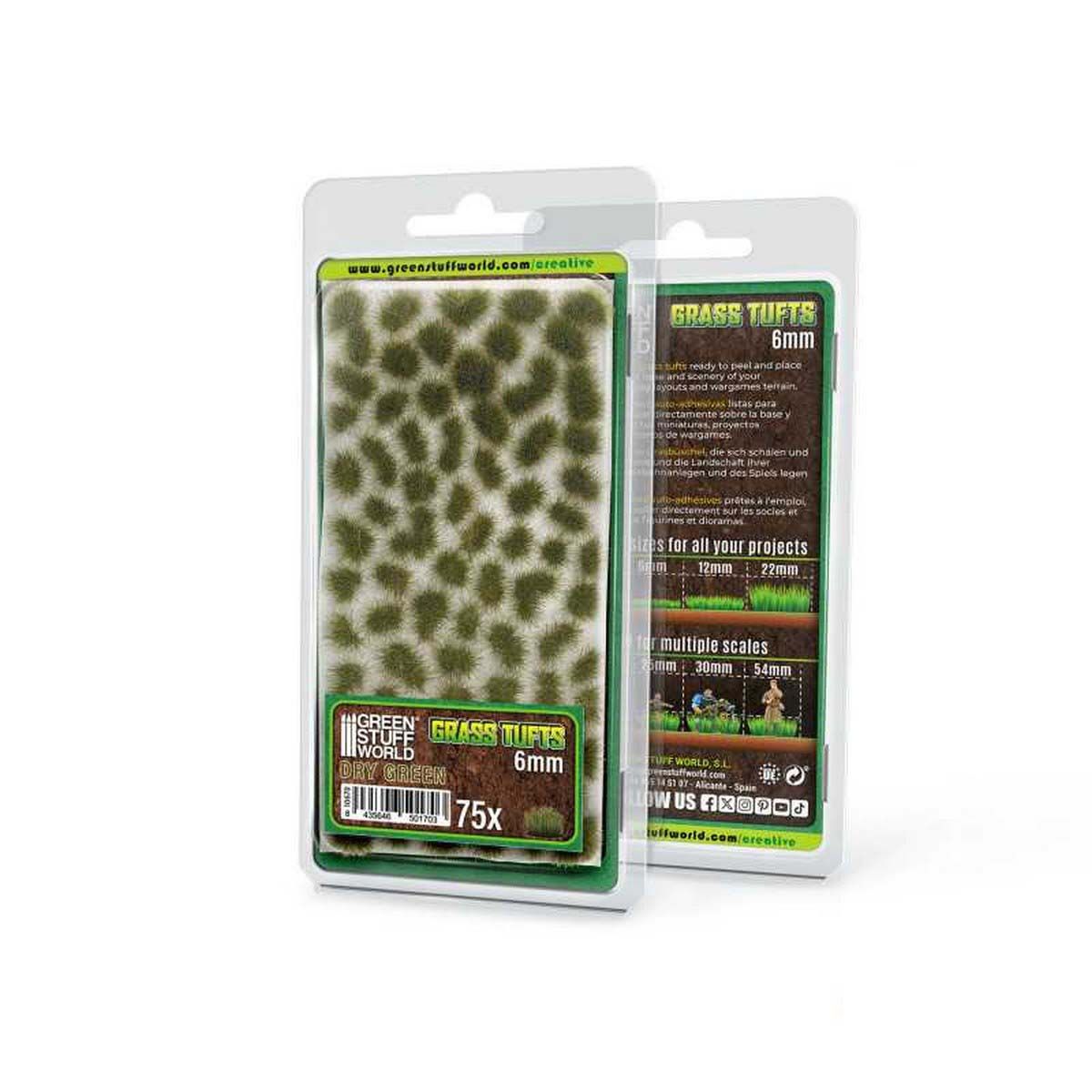 Static Grass Tufts 6mm - Dry Green