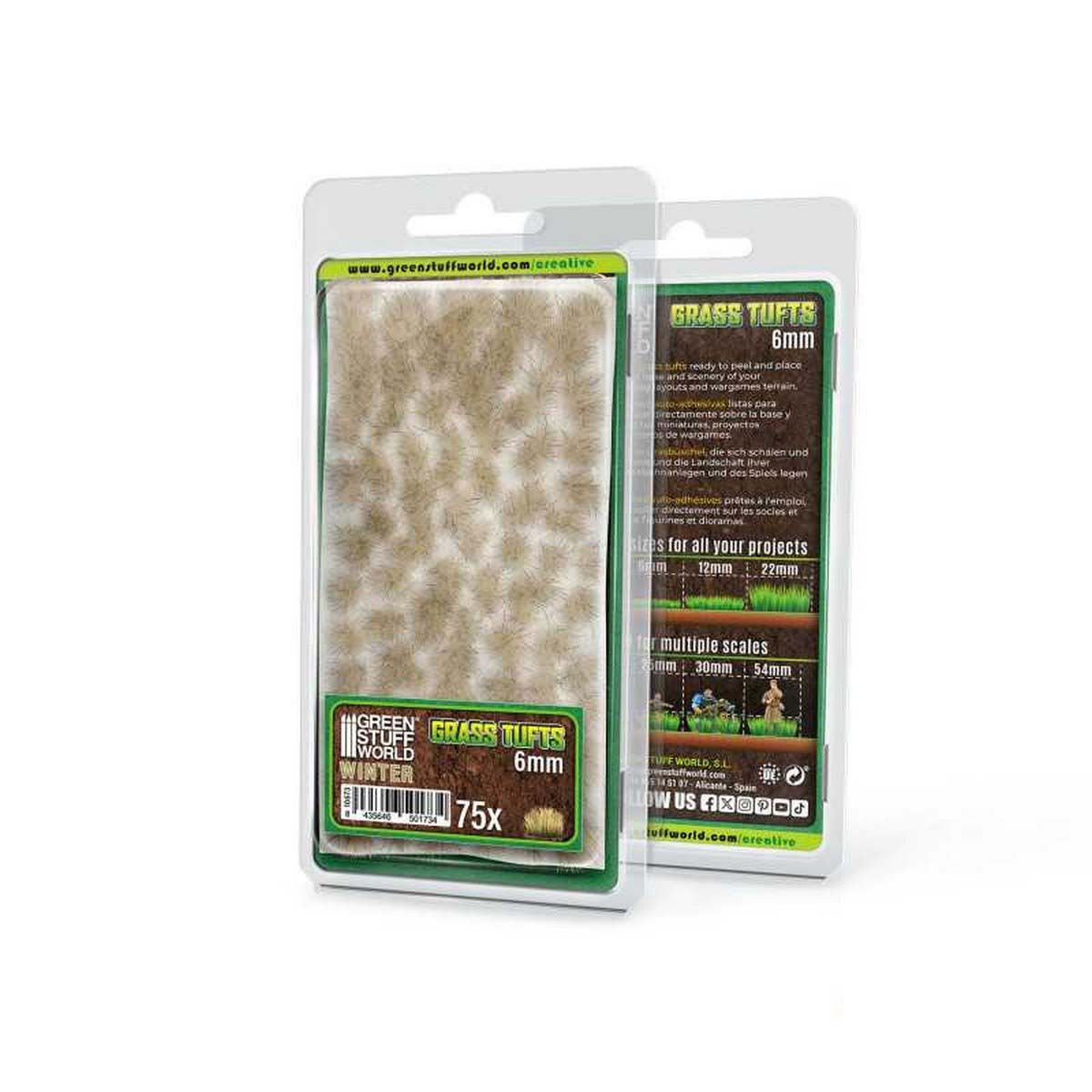 Static Grass Tufts 6mm - Winter White