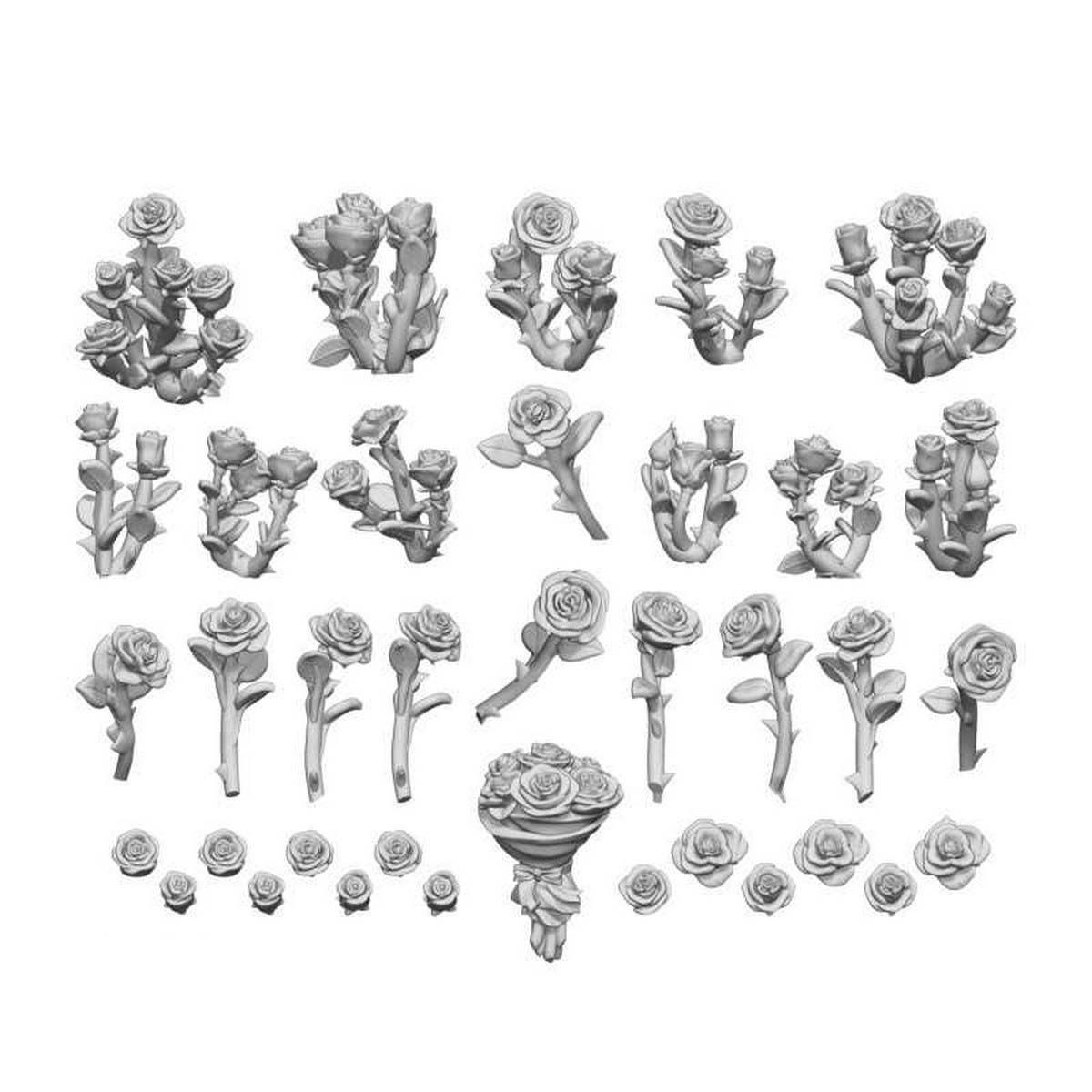 3D Printed Set - Roses