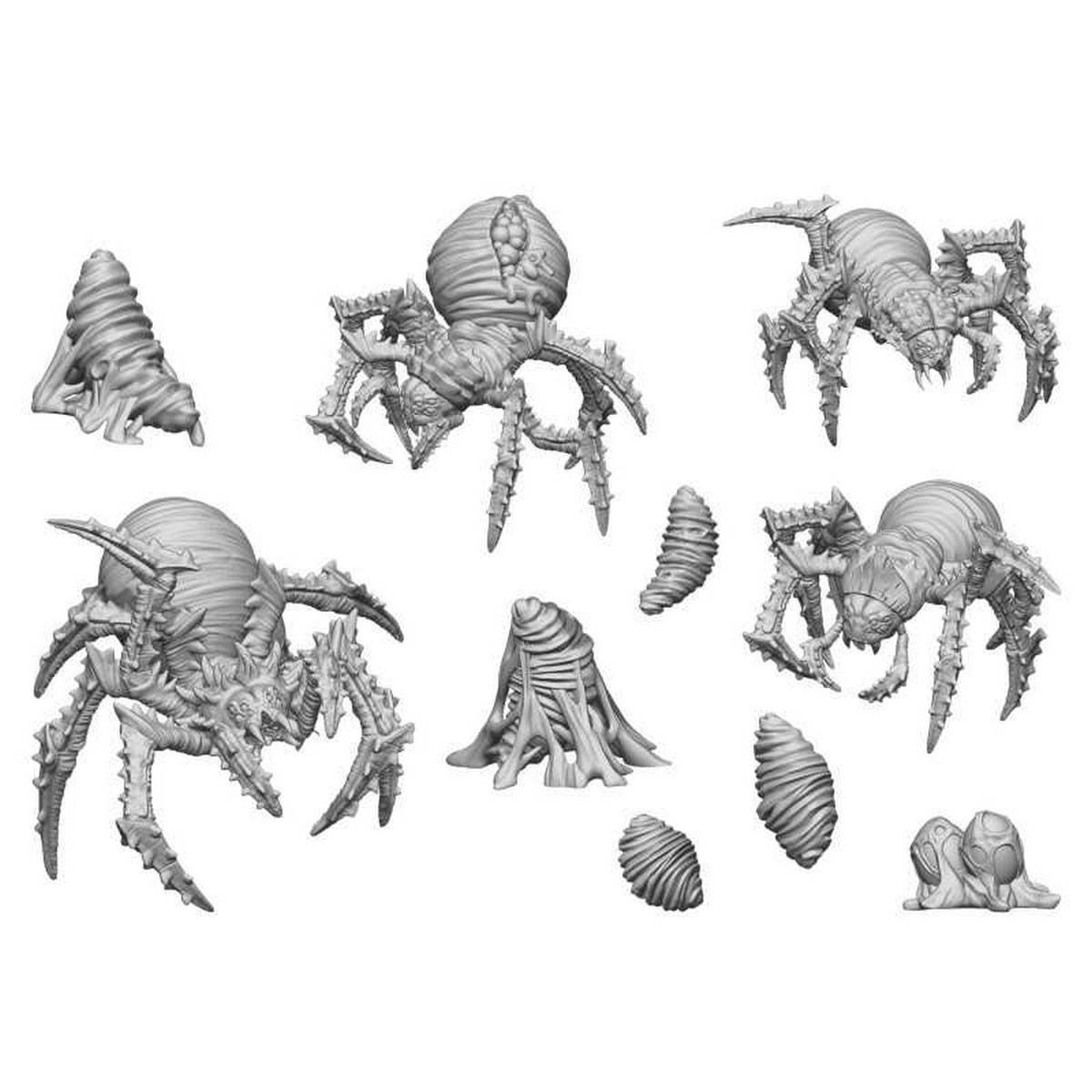 3D Printed Set - Monster Spiders