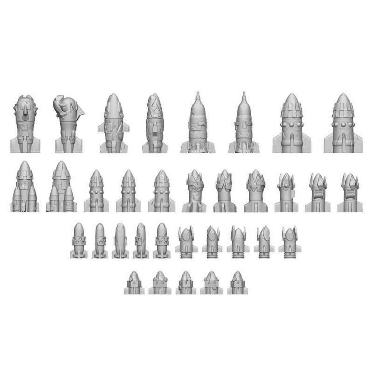 3D Printed Set: Ork Rockets and Missiles