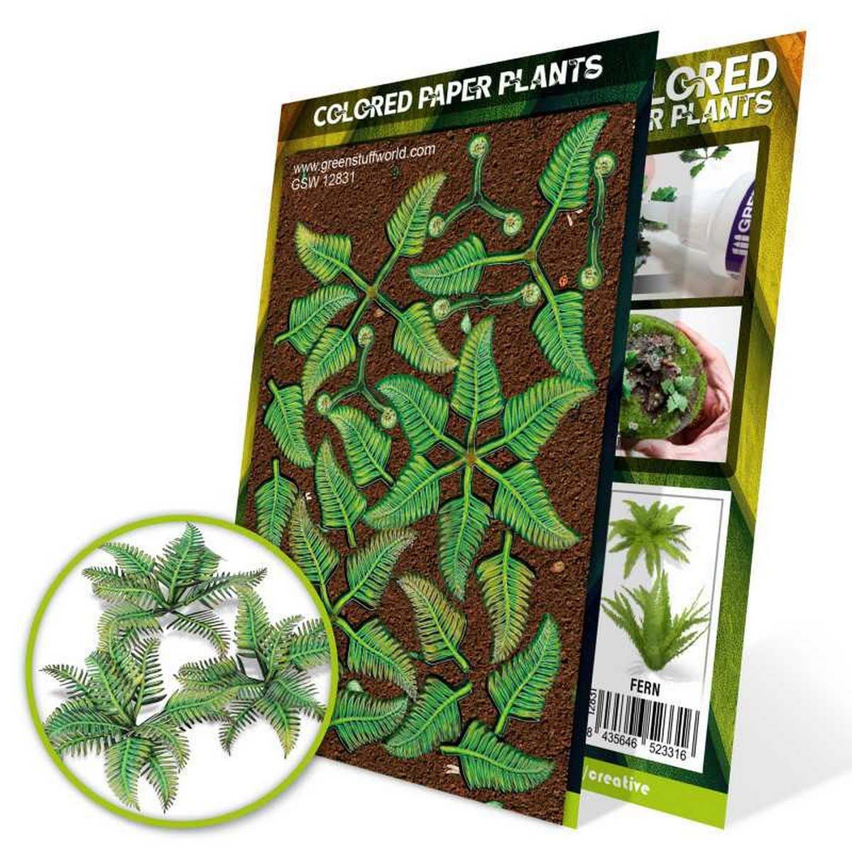 Colored Paper Plants - Fern