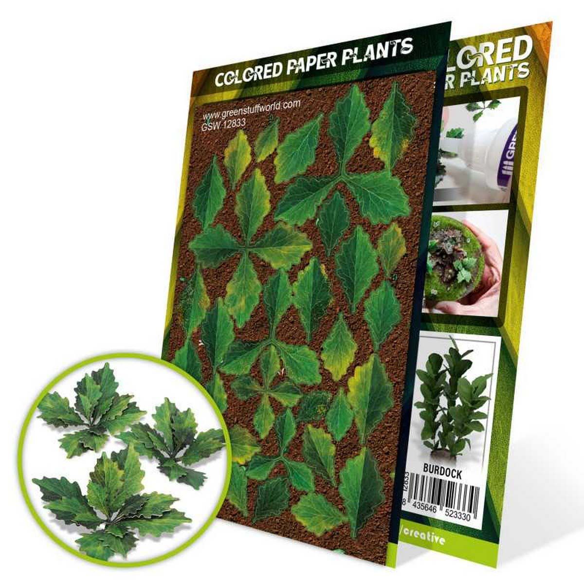 Colored Paper Plants - Burdock