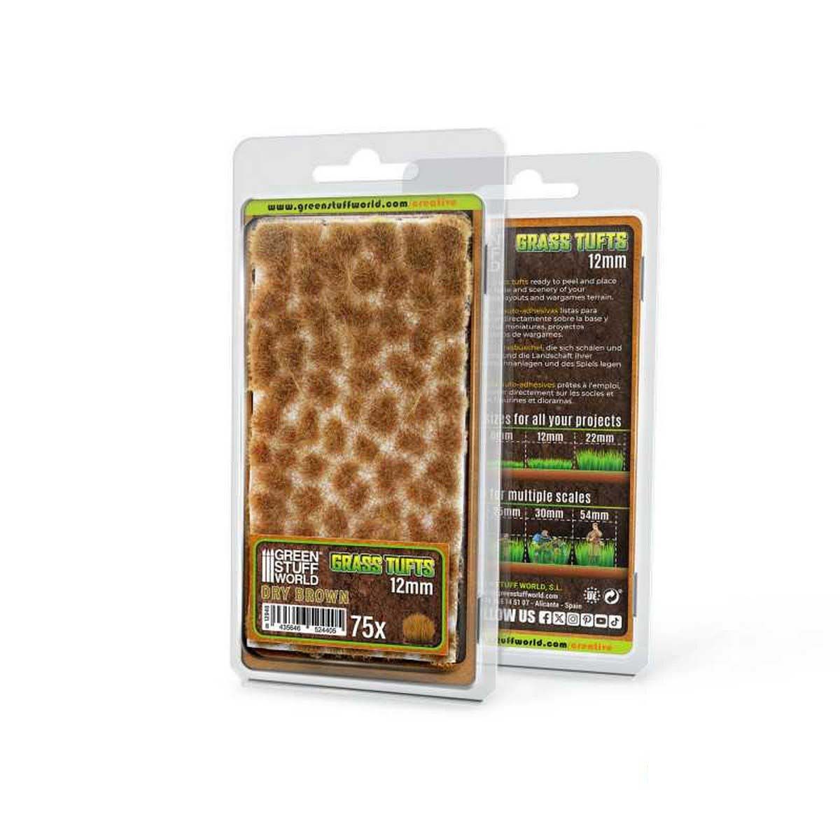 Static Grass Tufts 12mm - Dry Brown
