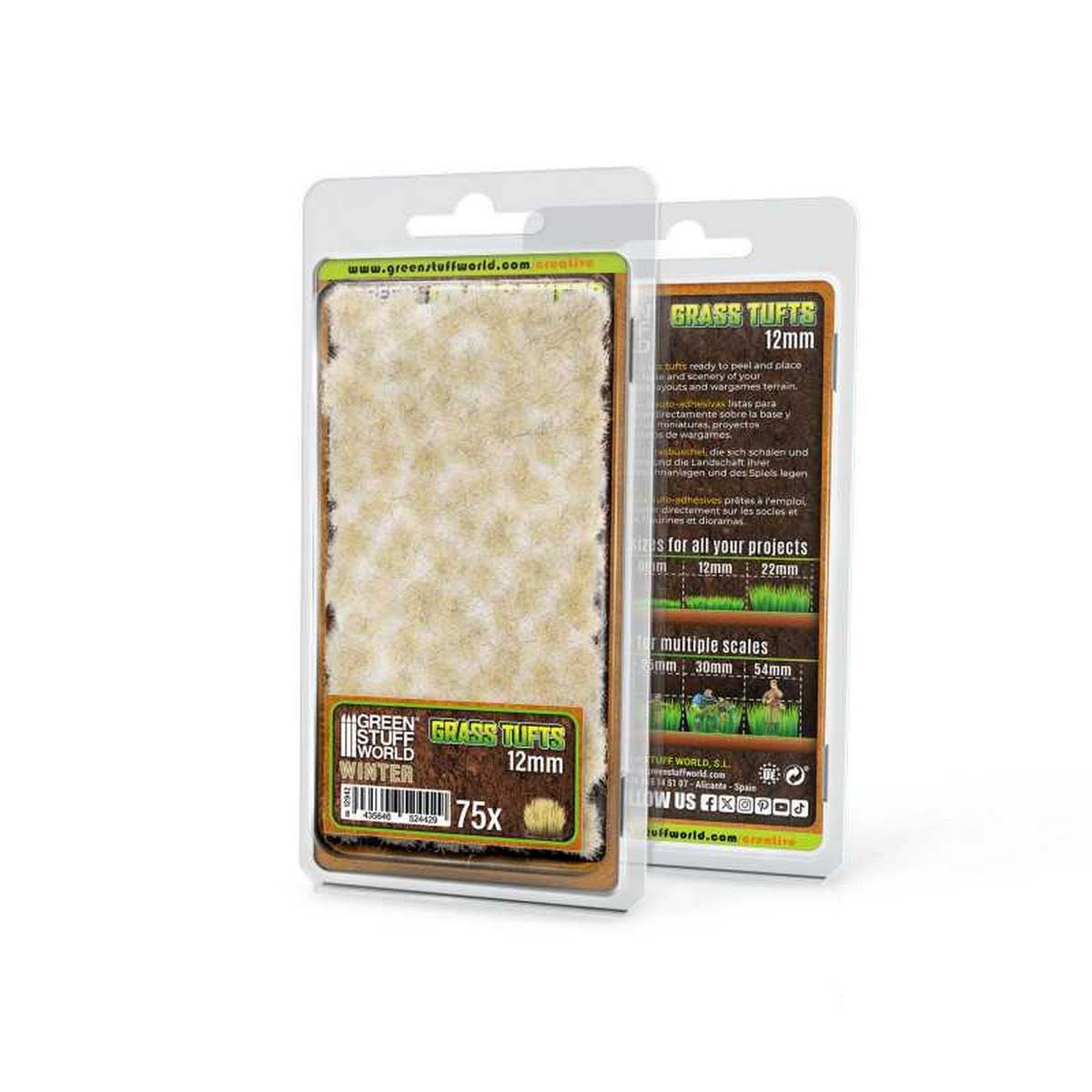 Static Grass Tufts 12mm - Winter White