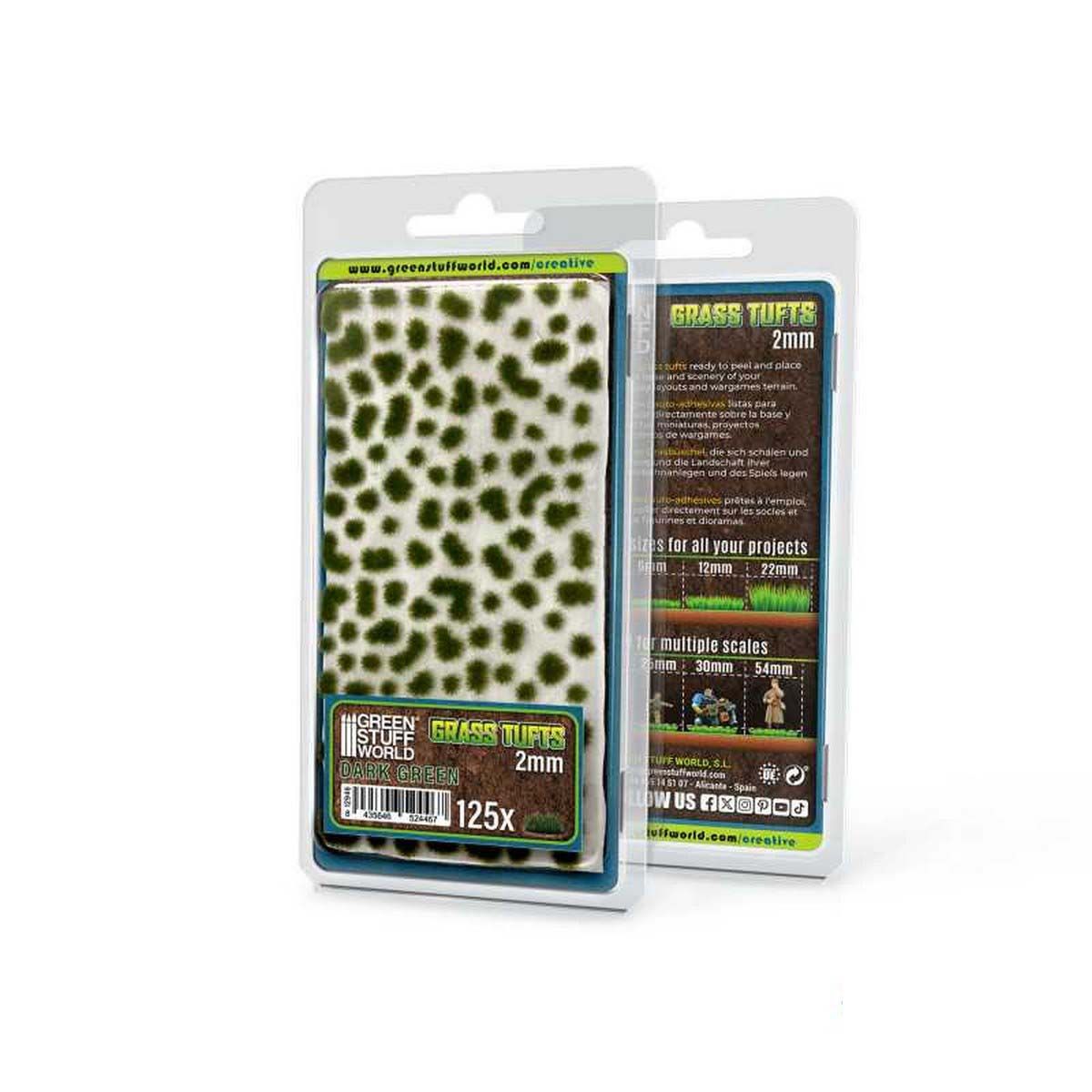 Static Grass Tufts 2mm - Dark Green