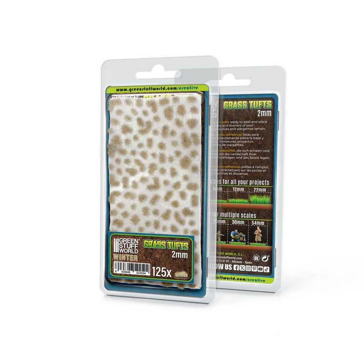 Static Grass Tufts 2mm - Winter White