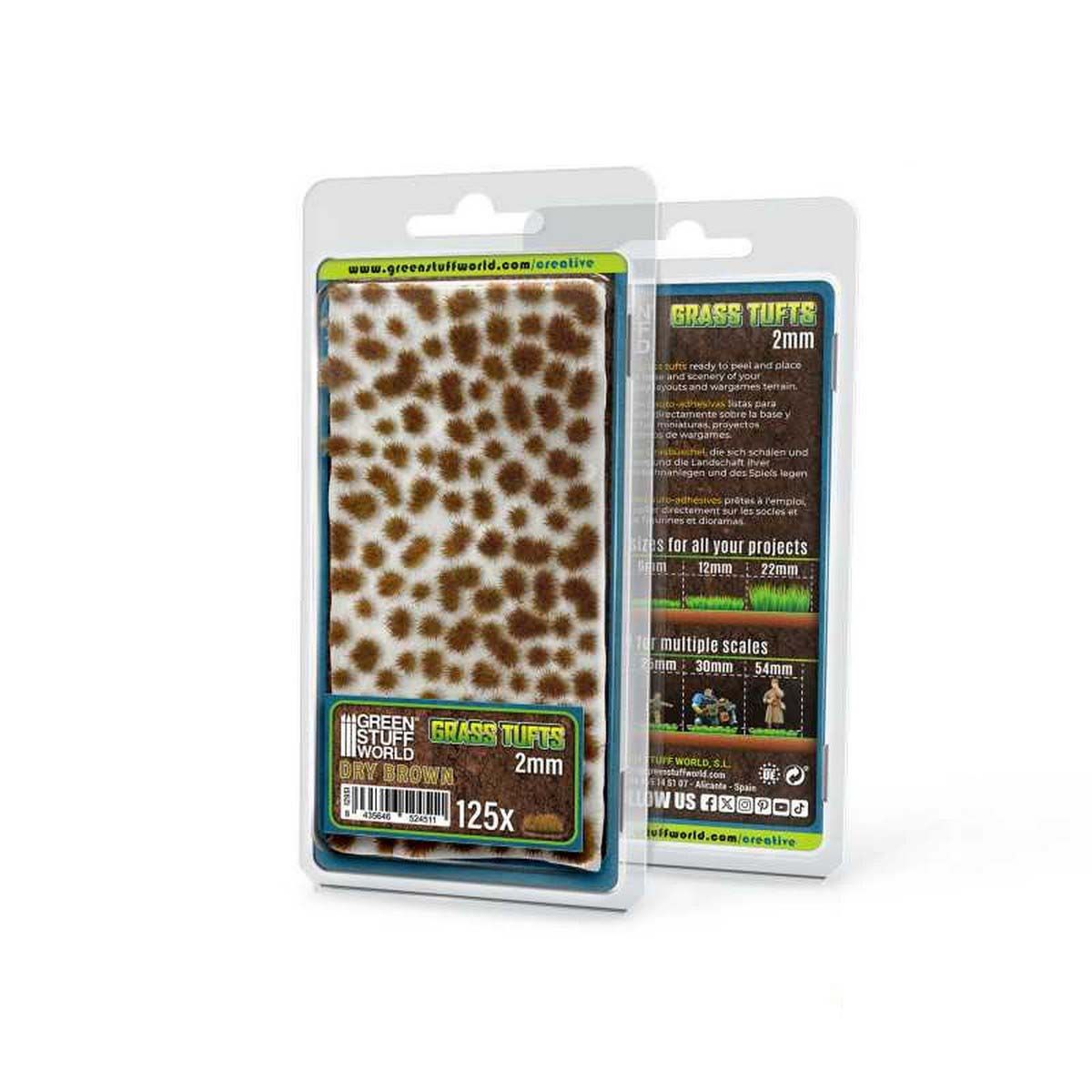 Static Grass Tufts 2mm - Dry Brown