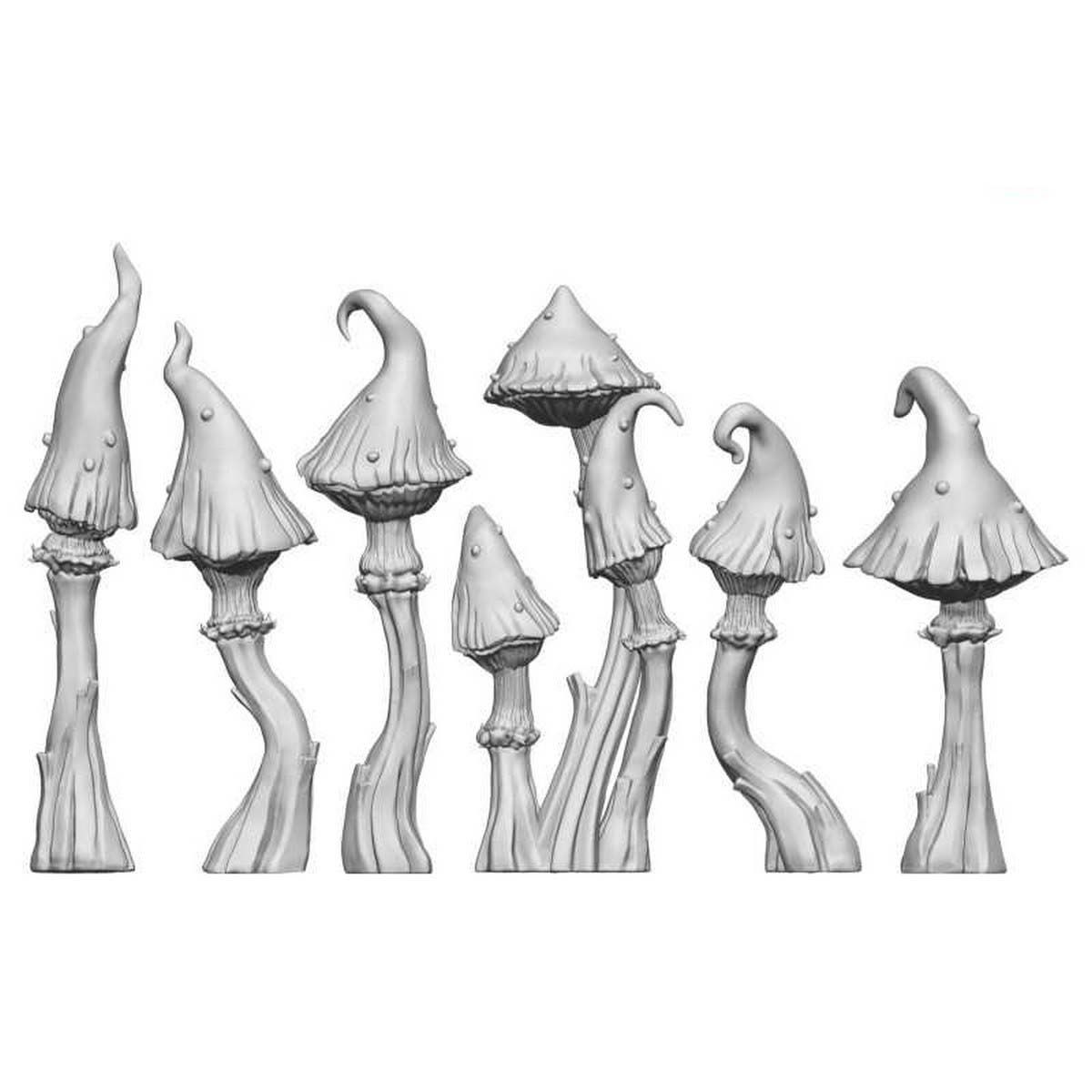 3D Printed Set - Goblin Mushrooms XL