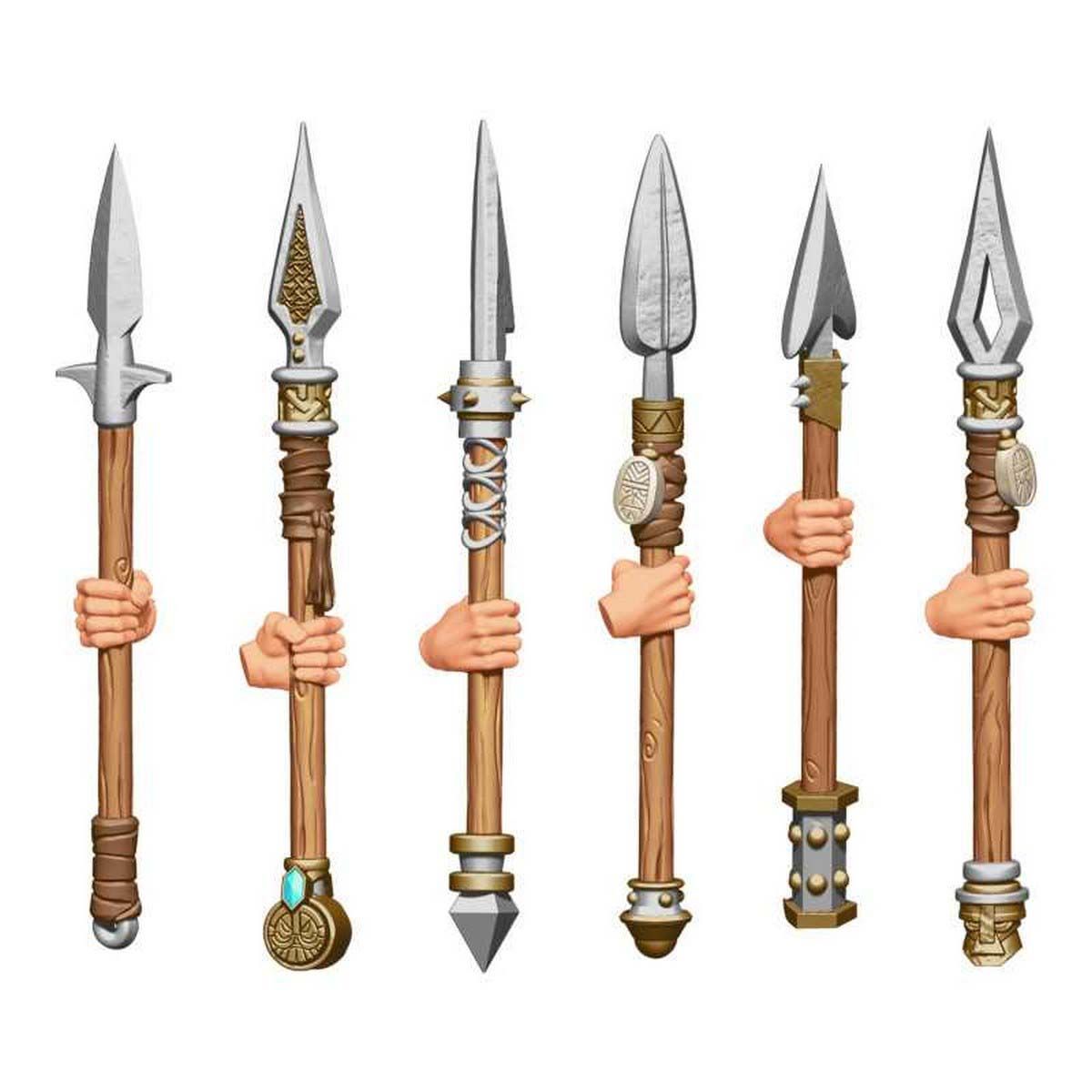 3D Printed Set - Dwarf Spears