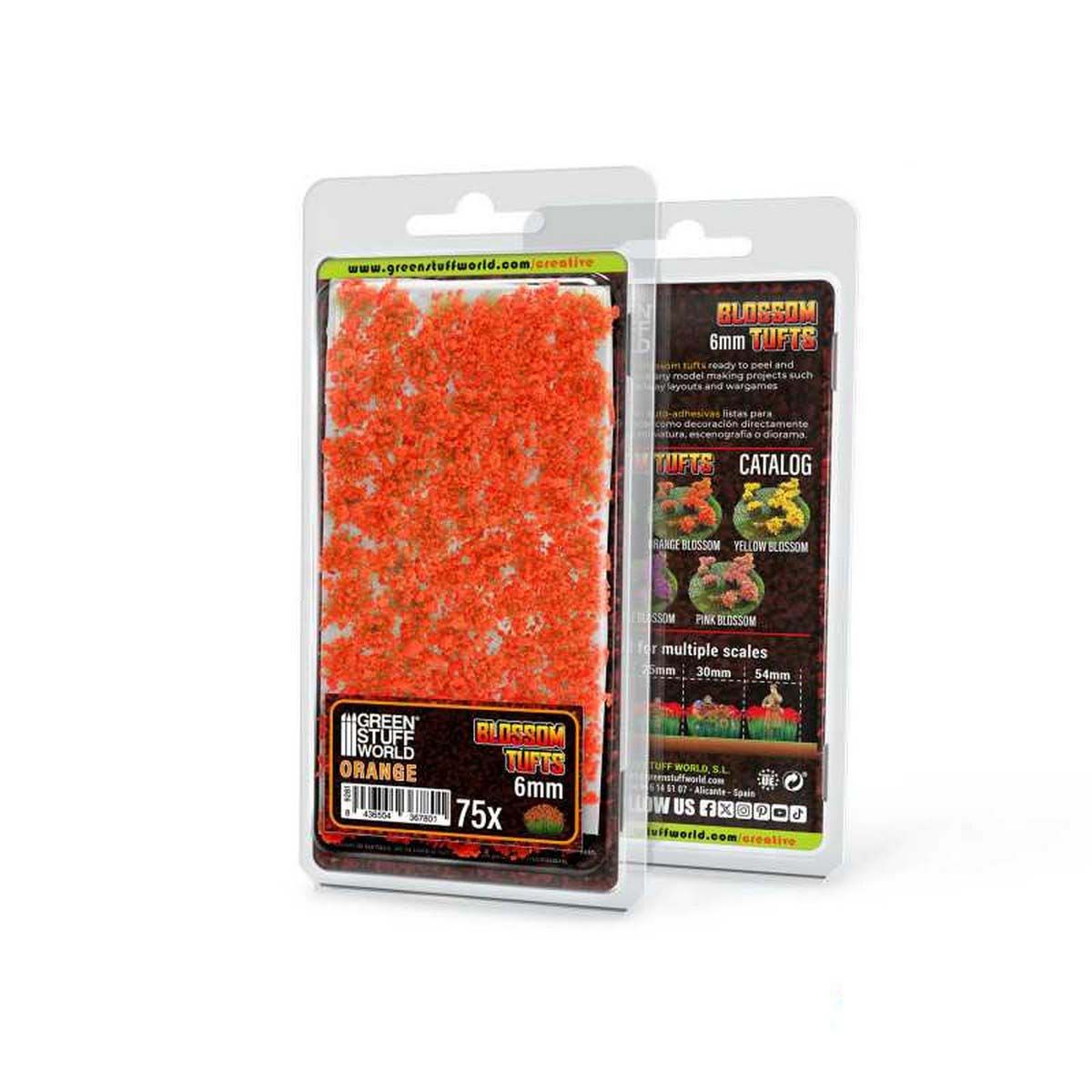 Blossom Tufts - 6mm - Orange Flowers