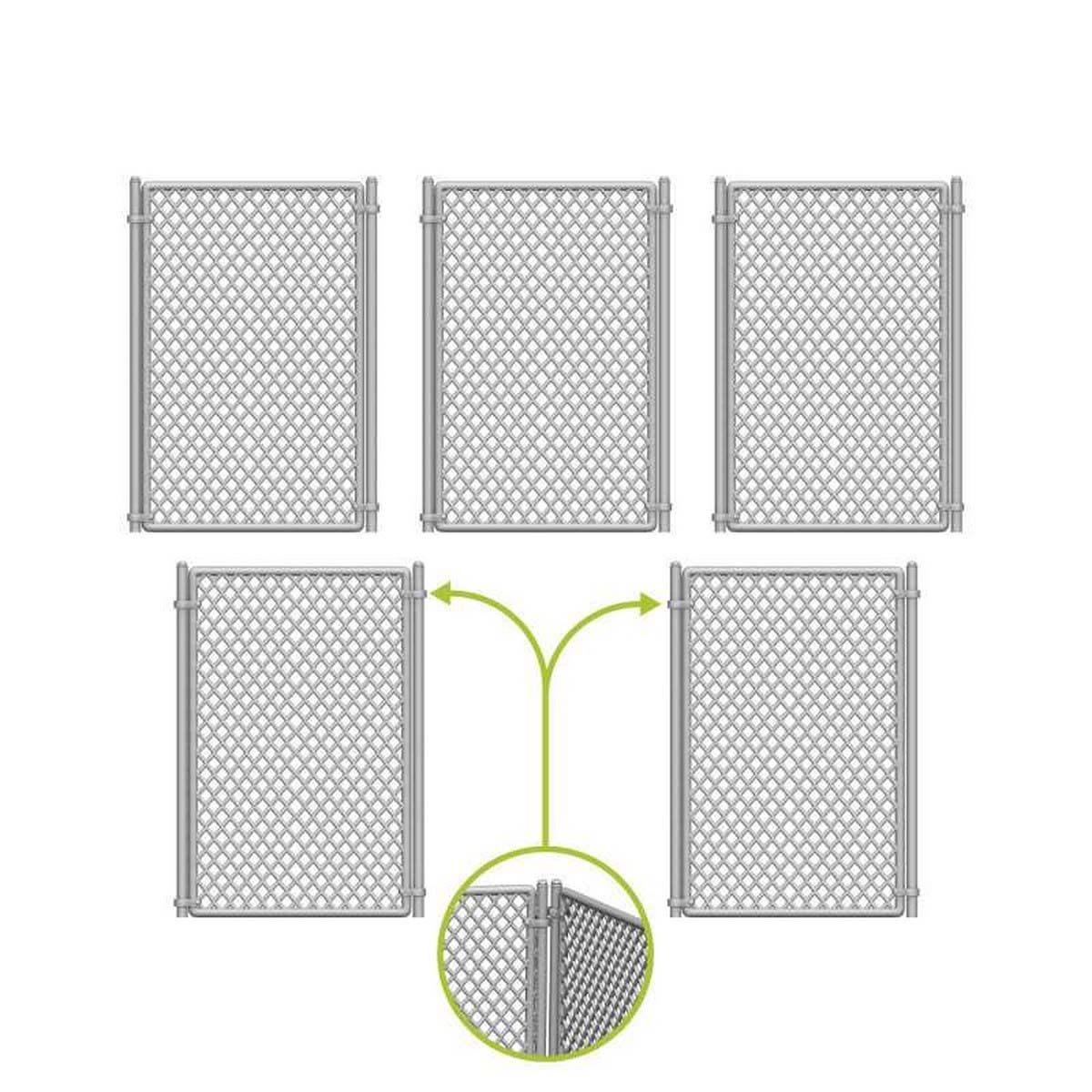3D Printed set - Chain Link Fences 70mm