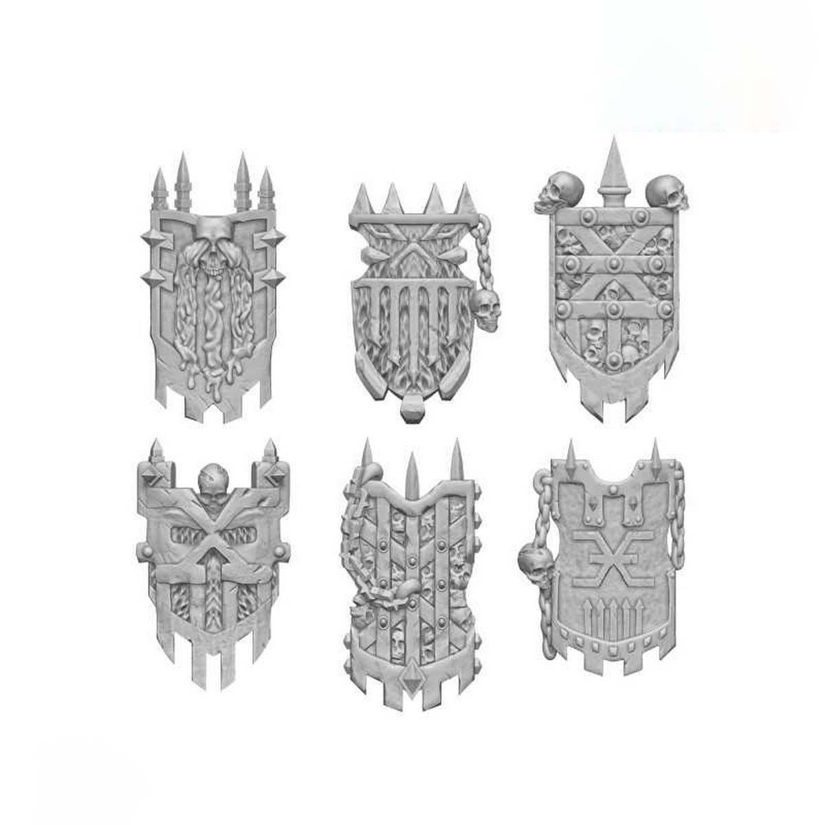 3D Printed Set - Khorne Tower Shields
