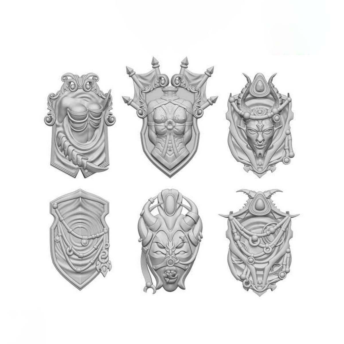 3D Printed Set - Slaanesh Shields