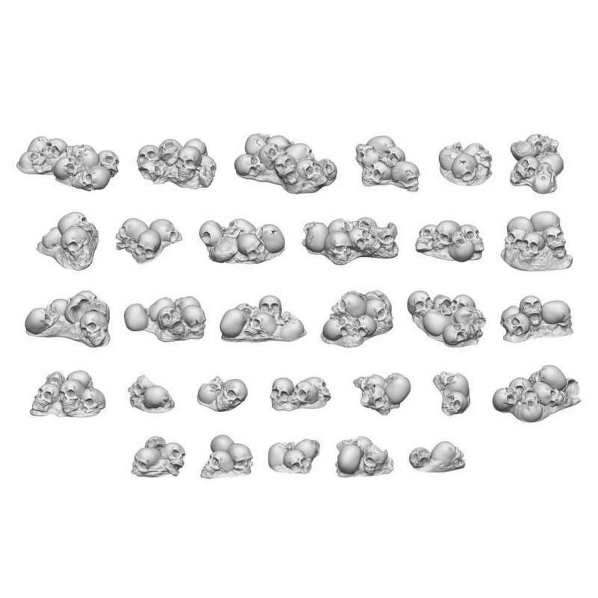 3D printed set - Piles of Skulls 1:48