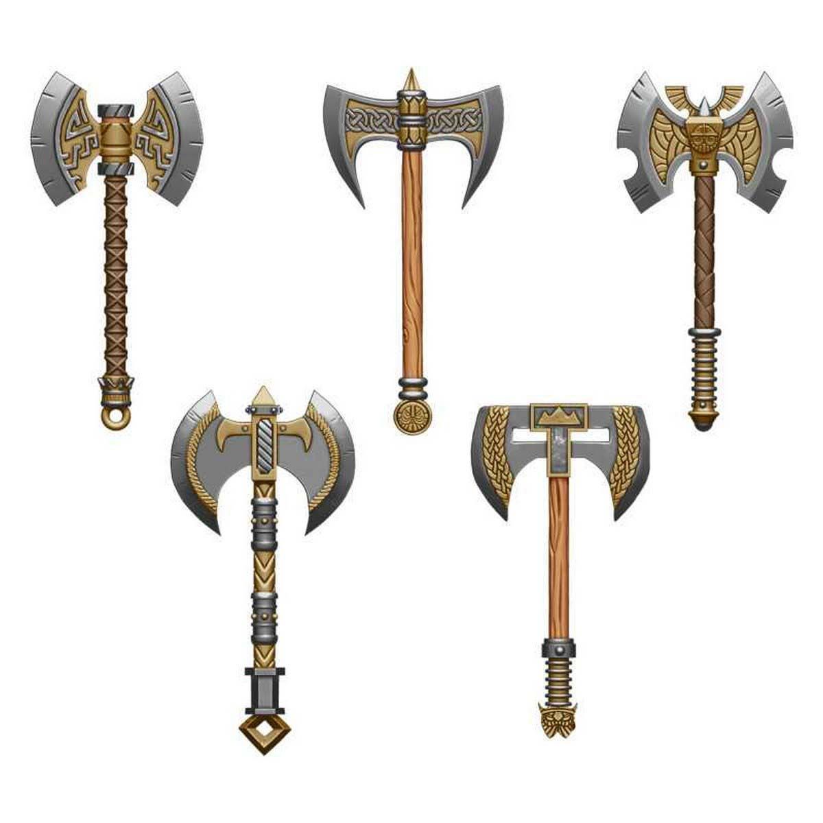 3D Printed Set - Two Handed Dwarf Axes