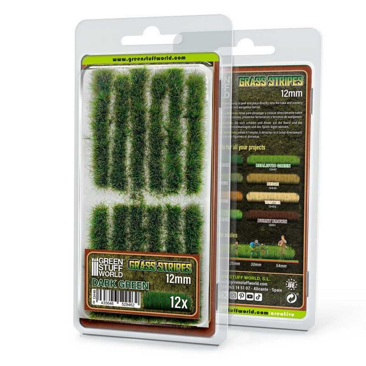 Grass Strips 12mm - Dark Green