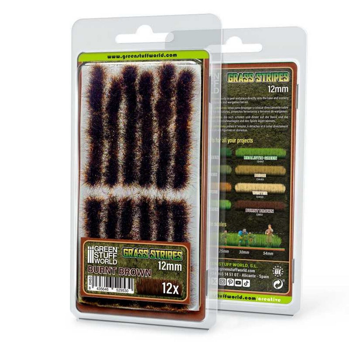 Grass Strips 12mm - Burnt Brown