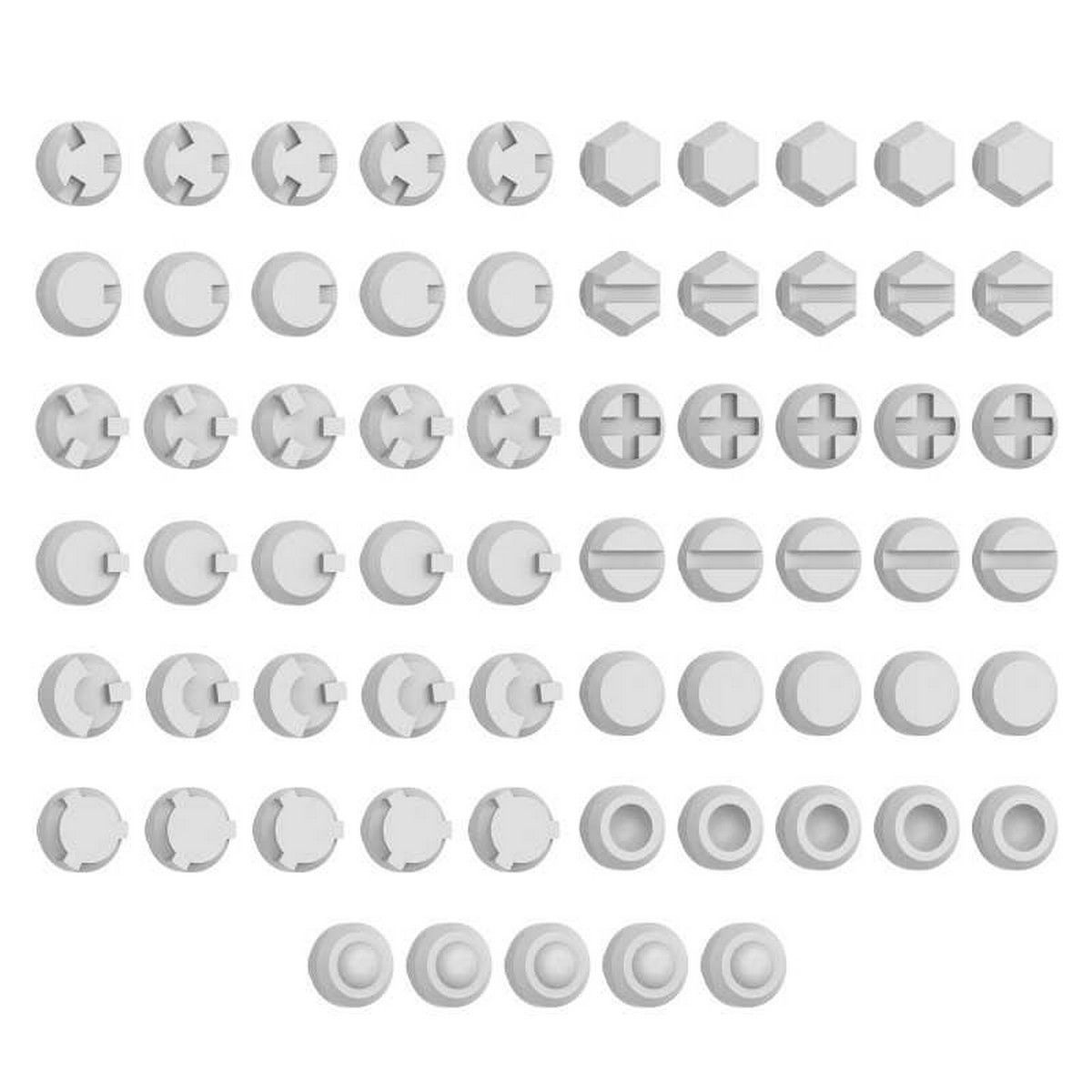 Mecha Detail Parts - Round Rivets with 3mm Gundam Pegs
