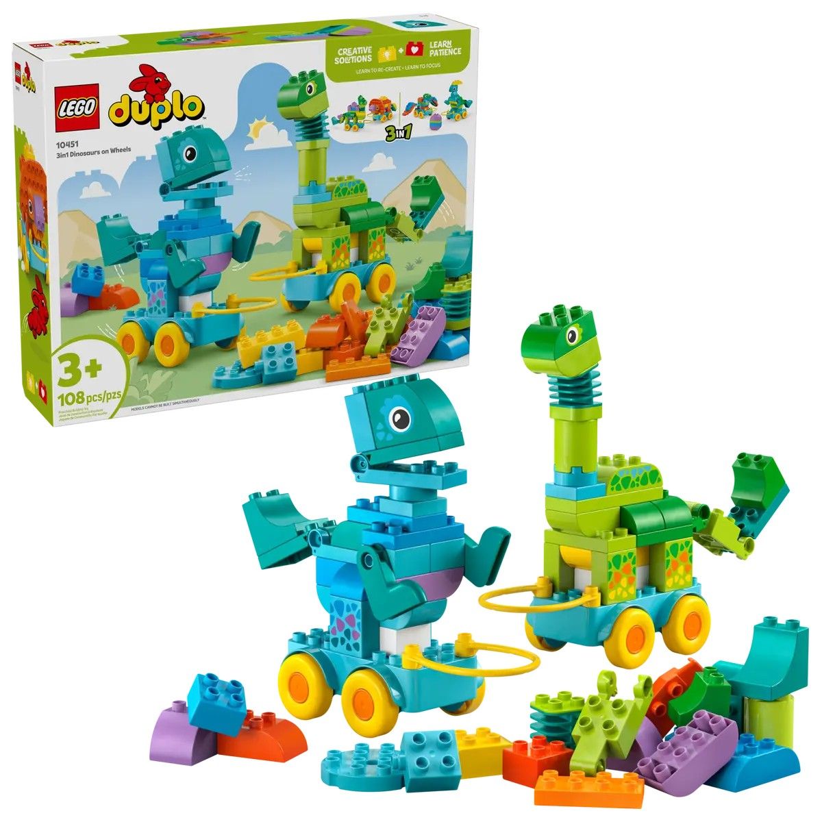 3in1 Dinosaurs on Wheels LEGO DUPLO 10451