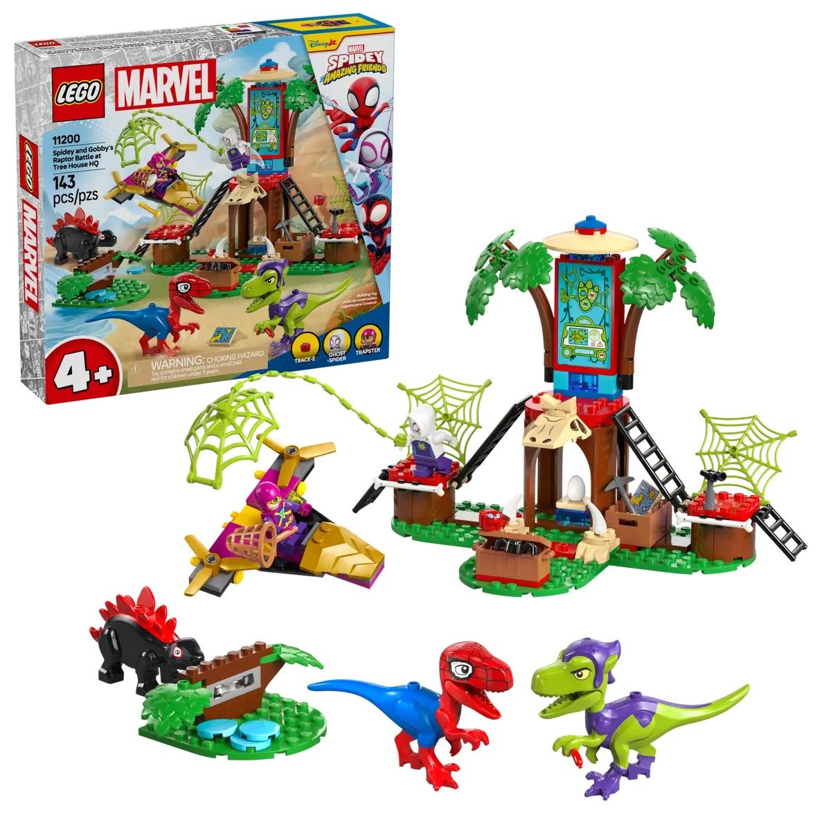 Spidey and Gobby's Raptor Battle at Tree House HQ LEGO Spider-Man 11200