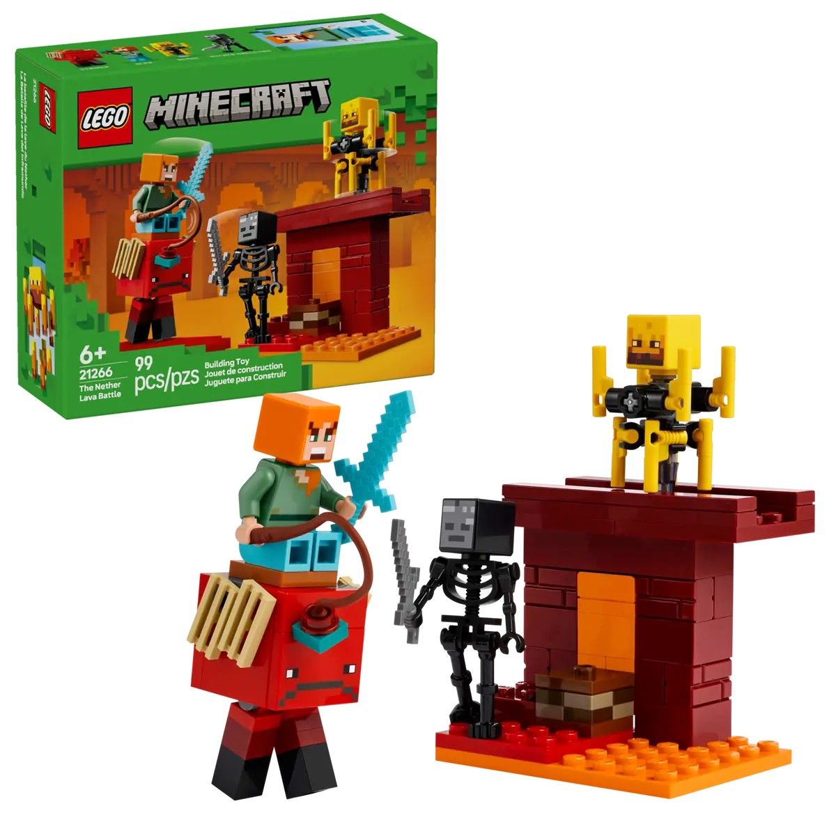 The Nether Lava Battle LEGO Minecraft 21266