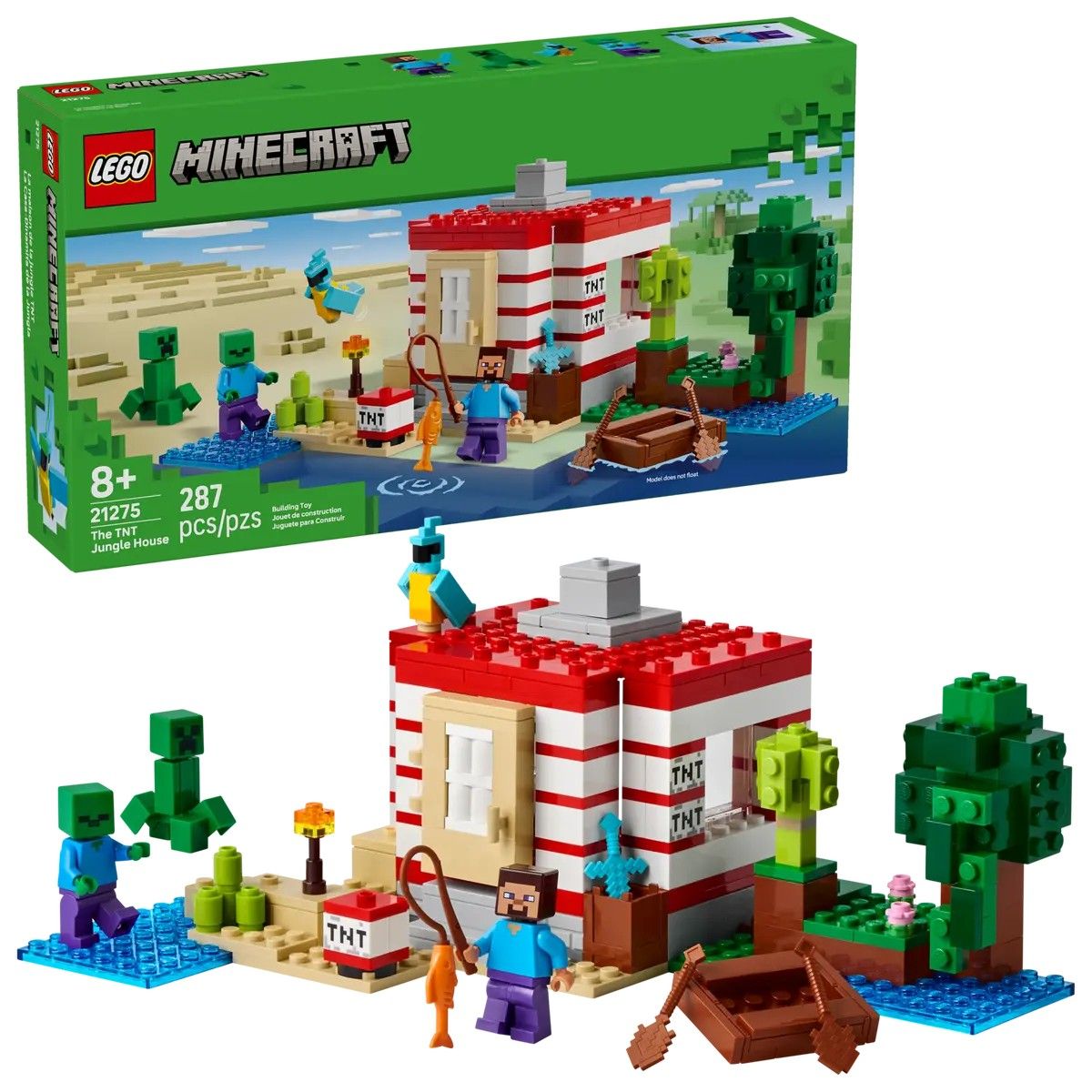 The TNT Jungle House LEGO Minecraft 21275