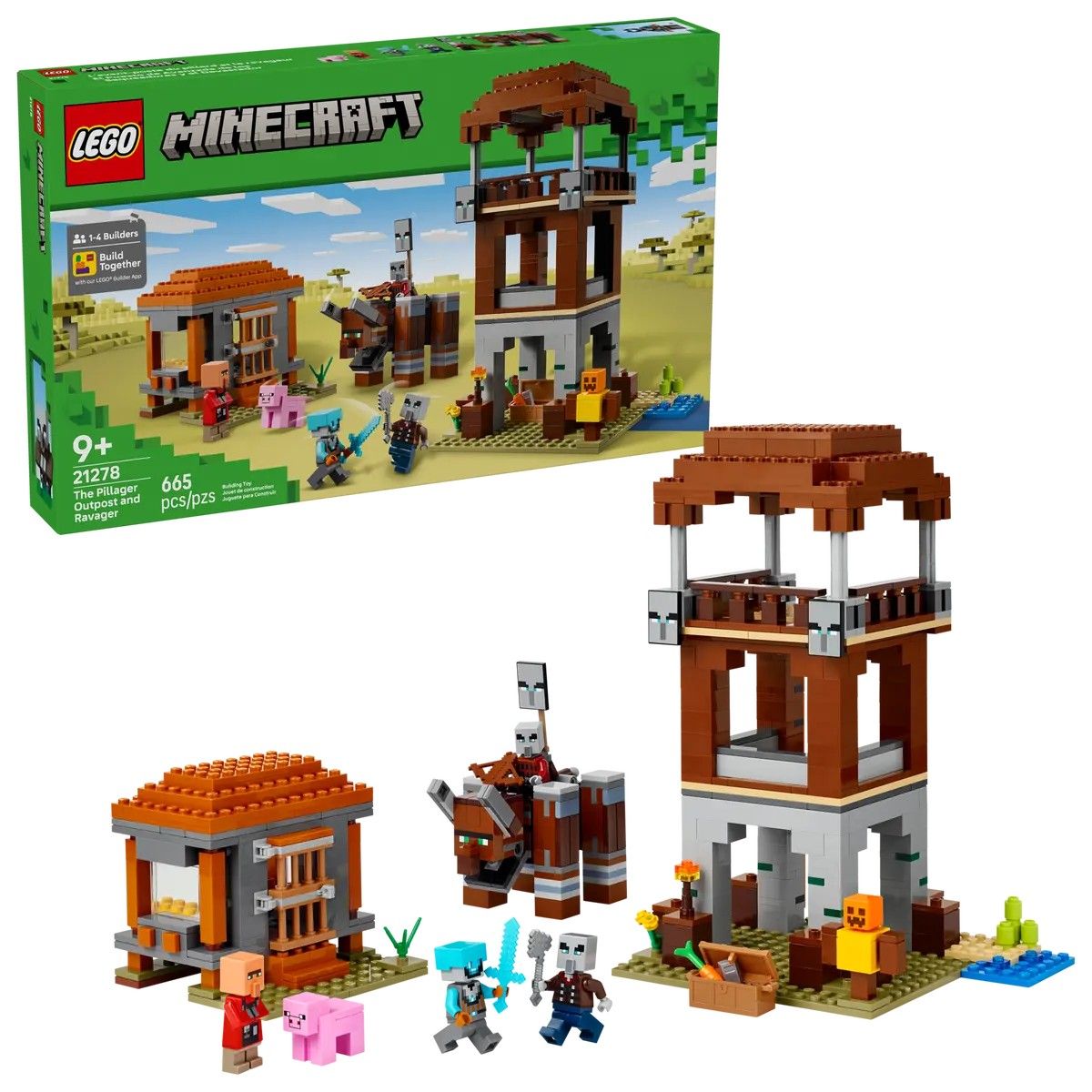The Pillager Outpost and Ravager LEGO Minecraft 21278