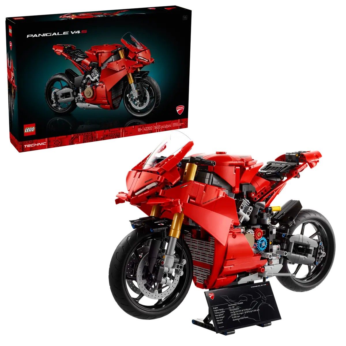 Ducati Panigale V4 S Motorcycle LEGO Technic 42202