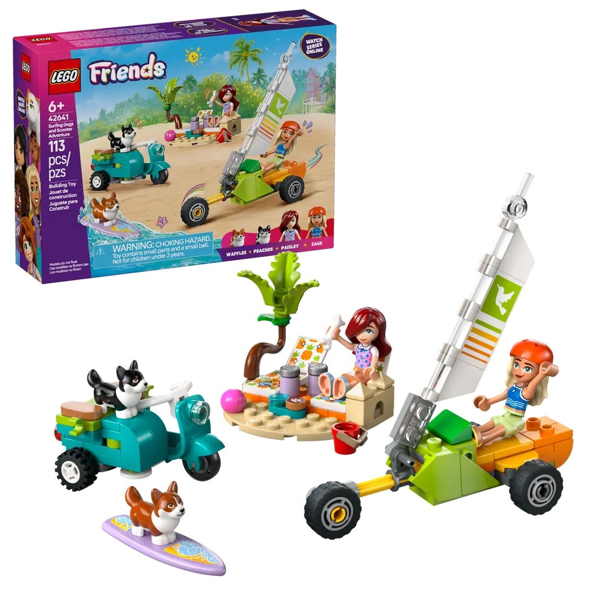 Surfing Dogs and Scooter Adventure LEGO Friends 42641