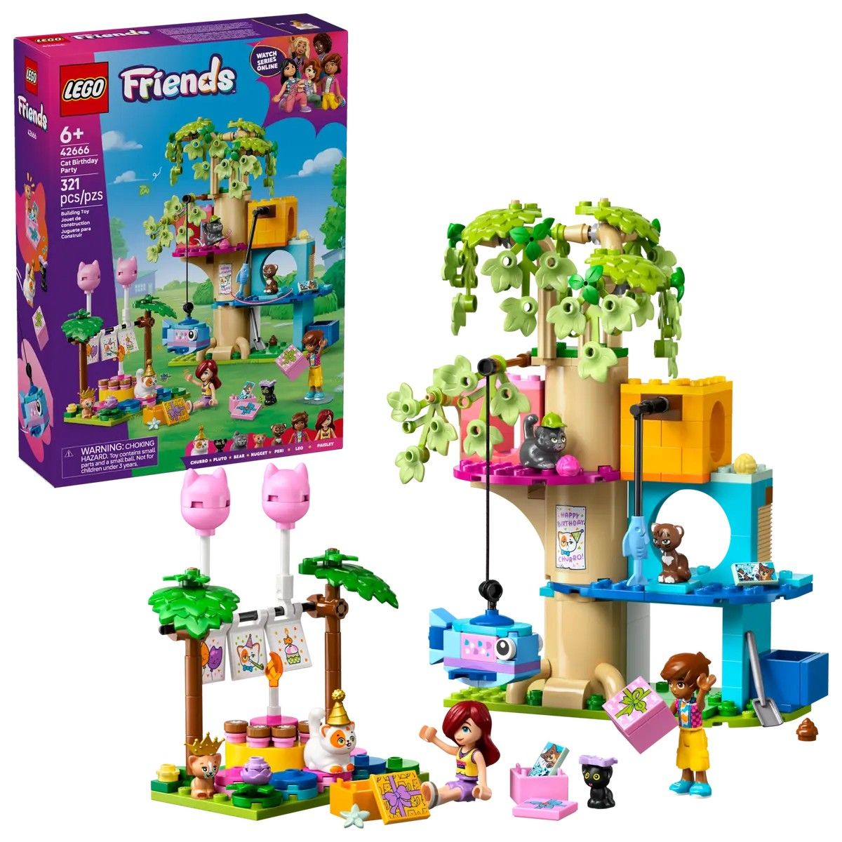 Cat Birthday Party & Tree House LEGO Friends 42666