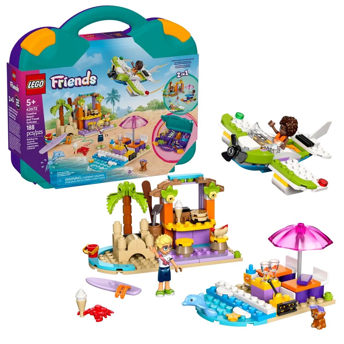 Creative Beach and Travel Suitcase LEGO Friends 42672