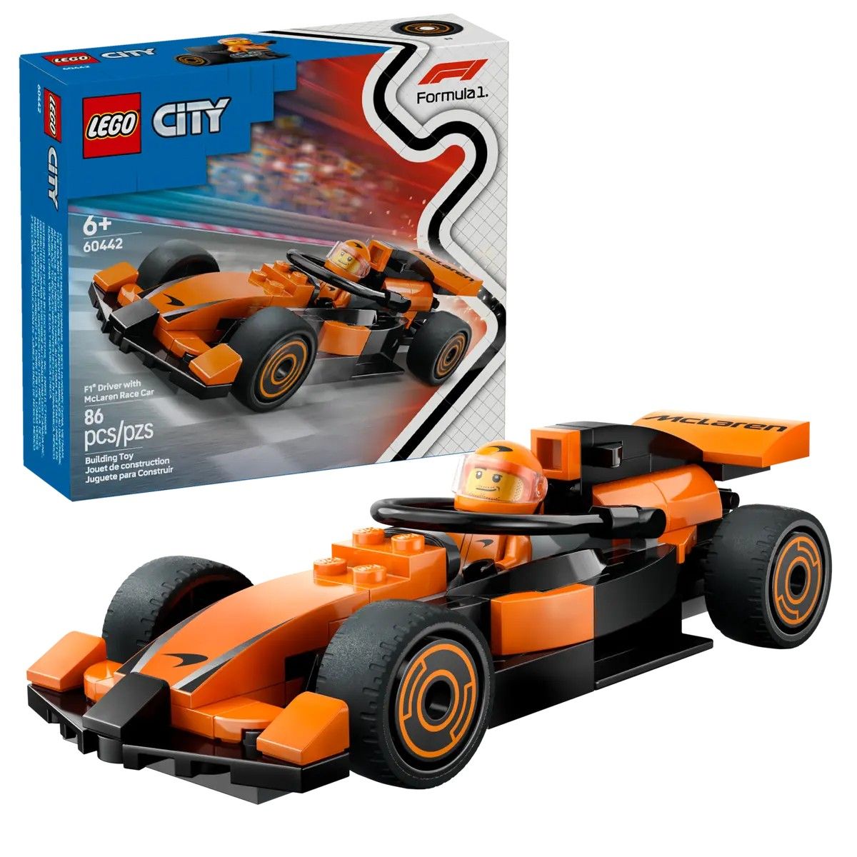 F1 Driver with McLaren Race Car LEGO City 60442