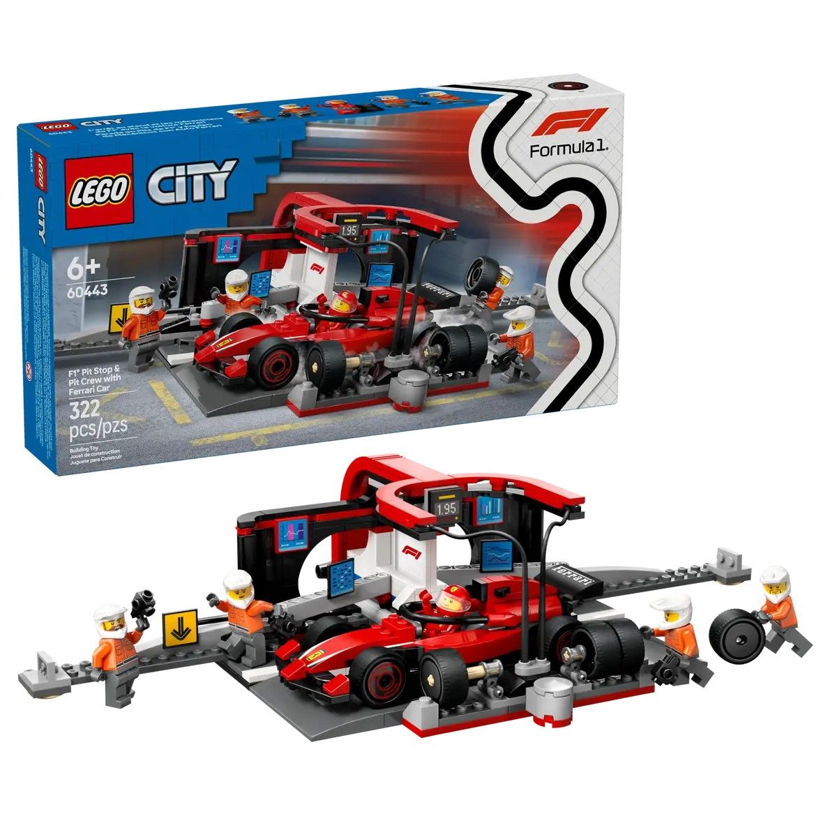 F1 Pit Stop & Pit Crew with Ferrari Car LEGO City 60443