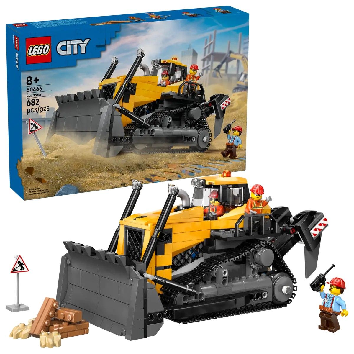 Yellow Bulldozer LEGO City 60466